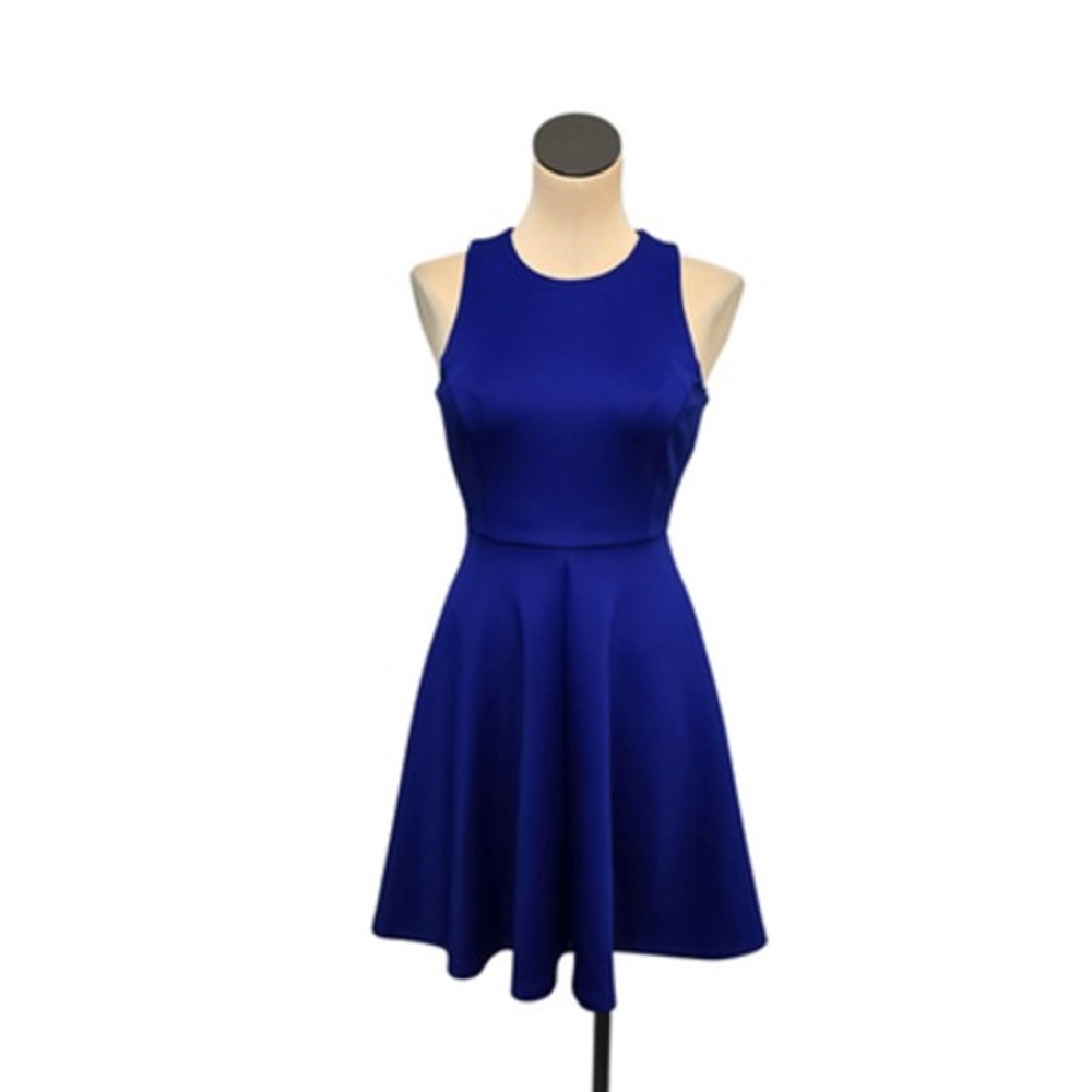 Milly Dress Womens 2 Sapphire Blue‎ Sleeveless Fit And Flare DesignNation Party